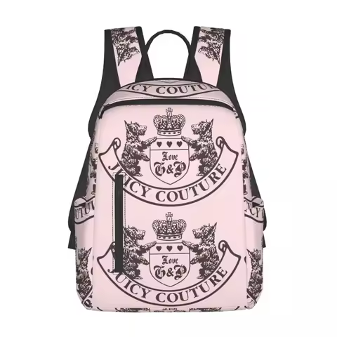 Y2k Juicy Couture Crest Backpack Daypack Large Capacity Children BookBag School Bag Shoulder Bags fo