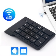 Wireless Numeric Keypad 18 Keys Portable Number Numpad Keyboard 2.4G Mini USB Receiver For Laptop PC