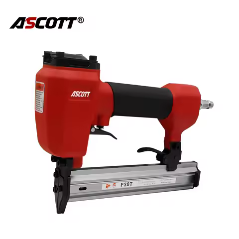 ASCOTT 18Ga Pneumatic Brad Nailer F30 Finishing Nail Gun 10-30mm Straight Stapler for Furniture, War