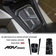 FOR HONDA ADV350 ADV 350 Non-slip Protection Rim 3D Motorcycle Resin Epoxy Sticker Guards Foot Board