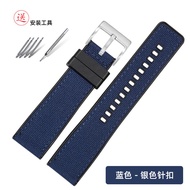 สายนาฬิกาผ้าใบยางซิลิโคนไนลอนสำหรับผู้ชาย สายนาฬิกา Tissot Quickster สายนาฬิกา Breitling สายนาฬิกา S