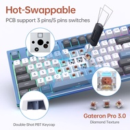 Kemove K87 Bàn phím cơ không dây 80% TKL RGB hot-swappable Bàn phím chơi game với bluetooth5.0/2.4G/