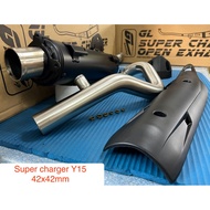GL EXHAUST SUPER CHARGER OPEN 32mm 35mm 38mm 42mm Y15ZR SIAP COVER