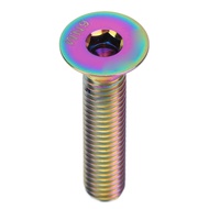 BSKY RISK Headset Stem Top Cap Fixing Bolt M6x30mm Bike Screw Titanium Alloy for Repair Dazzling