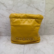 CHANEL MINI 22包 黄色/晶片