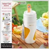 [Ready Stock] Powerful Portable 10 Blade Blender Juicer Household 360ml Ice Crusher Extractor Food Soymilk Fruit Multi-function Mixer Juicing Cup USB Rechargeable Smoothie Blender