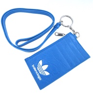 Balenciaga x Adidas 聯名款 721894 藍色皮革卡包/零錢包/碎片收納包，帶肩帶，成色極佳 [二手] BALENCIAGA adidas