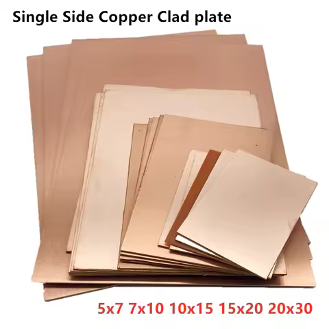 1Pcs/lot FR4 PCB 5x7 7x10 10x15 15x20 20x30 cm Single Side Copper Clad plate DIY PCB Kit Laminate Ci