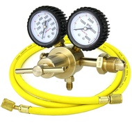 Nitrogen Regulator with 60In Hose for HVAC Purge CGA580 Inlet Connection and 1/4In Male Flare Outlet