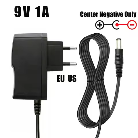 9V 1A 2A Power Supply AC/DC Center Negative Adapter for Casio Piano Keyboard Guitar Effects Pedal Bo