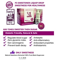 P3 SWEETENER LIQUID DROP | NATURAL SWEETENER | PEMANIS GANTIAN SEMULAJADI (1 PACK X 6 BOTTLE X 10ML)