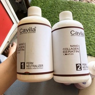 (GENUINE) Cavila Nano Collagen Keratine Cold Curved Hair (500ml * 2)