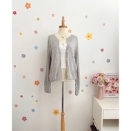 Argyle Cardigan in Gray