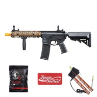 Lancer Tactical Gen 2 Raider Durable M4 Airsoft Gun w/Steel Front Rail, Grip & High Speed Mid Mag- 9