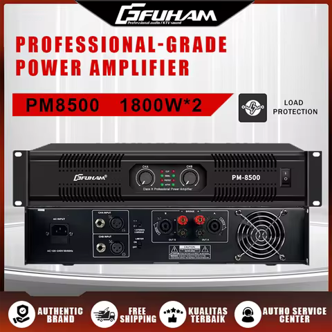 FUHAM PM8500 1800W 2-Channel Pure Power Amplifier Professional Stereo Audio Amp for DJ Stage Disco L