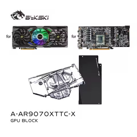 Bykski GPU Block Use for ASRock AMD Radeon RX 9070 XT Taichi OC Video Card Copper Cooling Radiator R