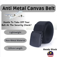 Metal Canvas Belt Plastic Belt Anti Metal Airport Tough And Durable Casual Belt