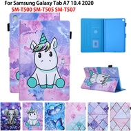 Case For Samsung Galaxy Tab A7 10.4 2020 SM-T500 SM-T505 T500 T505 Cover Tablet Cute Painted Flip Stand Case