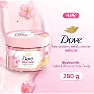 Dove Ice Cream Body Scrub Sakura Radiant Glow Niacinamide 280 g