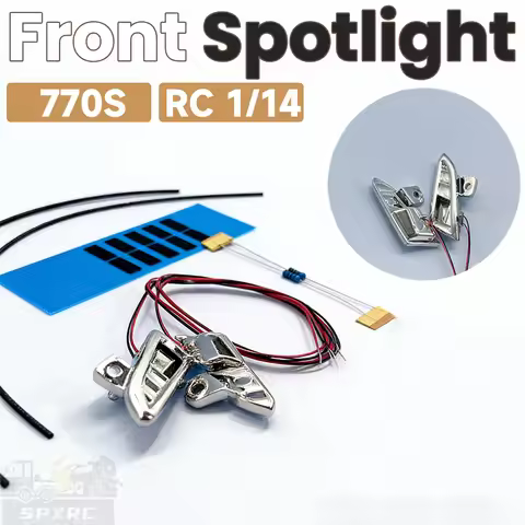 2pcs LED Front Spotlight Lamp for 1/14 Tamiya RC Dump Truck SCANIA 770S 6X4 56368 8X4 56371 Car Acce