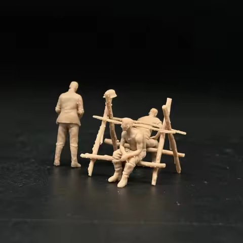 1/72 Scale German soldiers solved the problem 3 Figures Resin Model Miniature Military War Gaming