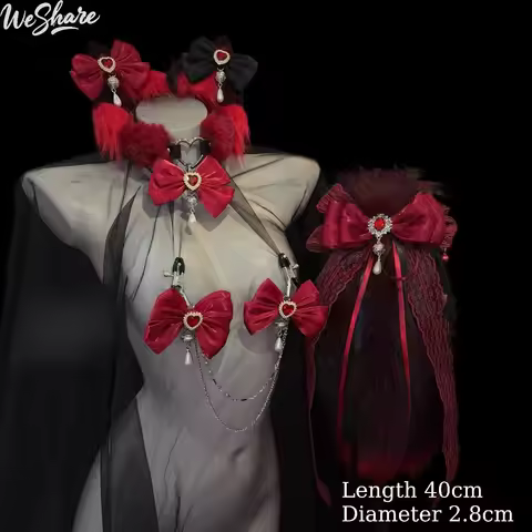 4-Piece Set Fox Tail Anal Plug & Nipple Clamps with Ears Headband Choker, Cute Bow Pet Play BDSM Cos