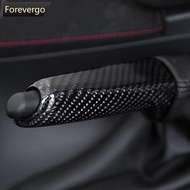 FOREVERGO Car Handbrake Grips Cover Accessories Universal Carbon Fiber Pattern Interior Trim For BMW