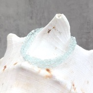 天然海水藍寶手鏈 天然寶石 三圈造型 手鍊 海水藍寶石