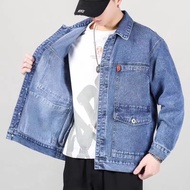 Loose Denim Jacket Men's Spring Autumn Wear-Resistant Construction Site Construction Work Welder Lab