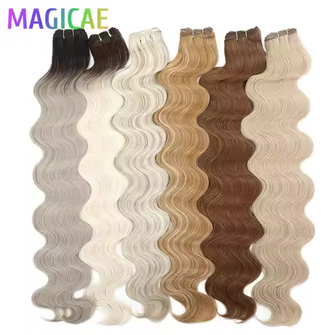 30Inch 200G Ombre Blonde Brown Brazilian Body Wave Bundles Piano Highlight P27/613# Bio Protein High