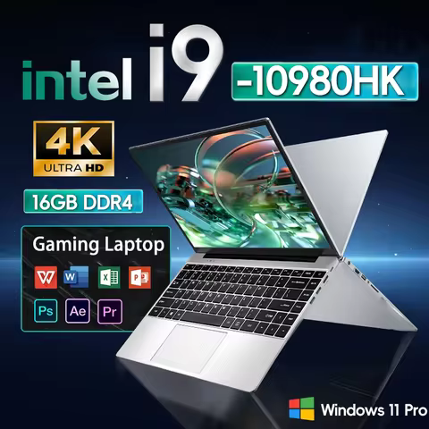 14.1” Gaming Laptop Windows 11 Intel Core i9-10980hk 16GB RAM 1/2TB M.2 SSD Laptops 4K HD Gaming lap