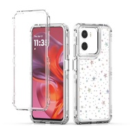 Ready to ship Transparent Acrylic Laser Paper Phone Case For Motorola Moto G05 / G15 / E15/Motorola 