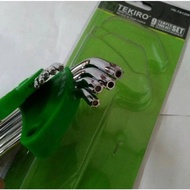 Tekiro long star L key hole set 9 pcs / tamper trox set 9 pcs (T10 - T50)
