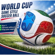 Grade A FIFA World Cup 2026 Teenager Training Football Soccer Ball Bola Sepak Futsal Soft PU Leather