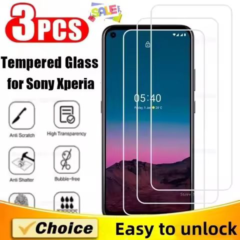 3PCS HD Tempered Glass Protector for Sony Xperia 1 VII/1 II/1 IV/Xperia 5 III/5 V/Xperia 10 II/10V B