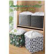75L/100L WASHDAY LAUNDRY BASKET / EXTRA LARGE FOLDALBE STORAGE BOX / CLOTHS STORAGE BAG / BAKUL DOBI