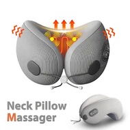 Electric Neck Massager Pillow U Shaped Memory Foam Neck Pillows Heating Vibration Neck Massage Travel Airplane Pillow Cervical