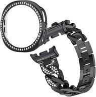 Women's Strap for SAMSUNG Galaxy Watch8 40mm 44mm LTE Watch Band with Case,sparkle Shiny Starlight R