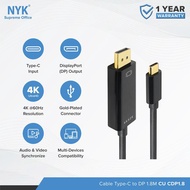 Type C to DP Cable 1.8m long NYK Cable TypeC to DP Gold Plate 4K