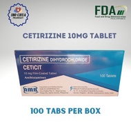 Cetirizine Dihydrochloride (CETICIT) Antihistamines 10mg- 100 Film-Coated Tablets