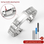 ☜⊙▣ สายสแตนเลสแข็งสำหรับ Rolex Explorer II สายนาฬิกา Universe Fold Buckle Mens Arc Type Special Inte