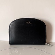 A.P.C. Demi Lune wallet in black color 半月形 apc 黑色 中型 銀包 👛 half moon 🌚