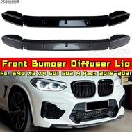For BMW X3M X4M F97 F98 Body Kit Front Bumper Splitter Lip Spoiler for BMW X3M X4M F97 F98 2019-2021