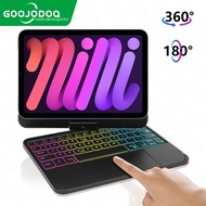 GOOJODOQ Magic Keyboard Case สำหรับ iPad Mini 6 iPad Pro 11 Pro 12.9ฝาครอบแม่เหล็ก Backlight คีย์บอร์ดหมุนได้ภาษาอังกฤษ