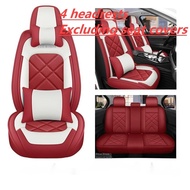 Perdana Axia Bezza Myvi Vivo Kancil V6 Vios 2011-2018 Hilux Inspira Half Leather Car Seat Cover 5-seater Universal Car Seat Cover All Seasons Waterproof And Breathable T74v 8