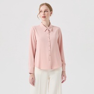 ESPADA เสื้อเชิ้ต ปัก ESPADA ที่ไหล่ ผู้หญิง สีชมพู | Shirt with ESPADA Embroidery at the Shoulder |