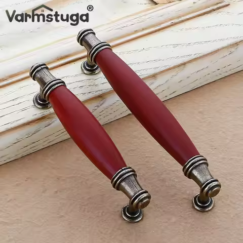 Vintage Wooden Handles for Furniture Cabinet Knobs Cupboard Handles Drawer Pulls Kitchen Handles Fur