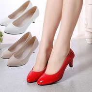 Big Wholesale| Womens Plain Low Heel Court Shoes Pumps Shoes Solid Color