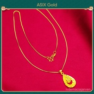Asix gold original 916 gold water drop necklace women's Korean fashion necklace necklace drop water 