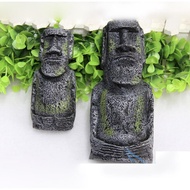 Easter Island Human Head Statue, Fish Tank and Aquarium Decoration